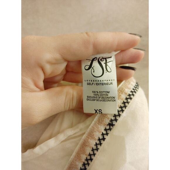 Loveshackfancy Isla Embroidered Boho Pop Pom Midi Dress $395 Size XS - Picture 9 of 12